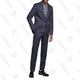 Sutton Stretch Tropical Wool Suit in Navy, $596